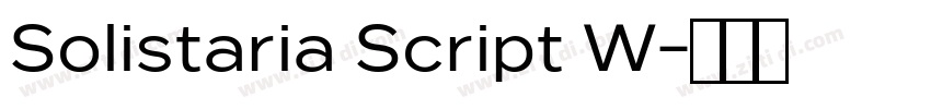 Solistaria Script W字体转换
